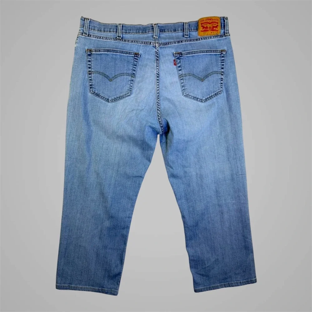 Levis‎ 541 Athletic Taper Jeans Mens 40x24 Light Wash Blue Denim Stretch Short